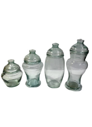 Vaso Roma com tampa de vidro - Vaso Veneza com tampa de vidro - Vaso bojudo com tampa de vidro - Vaso janja com tampa de vidro